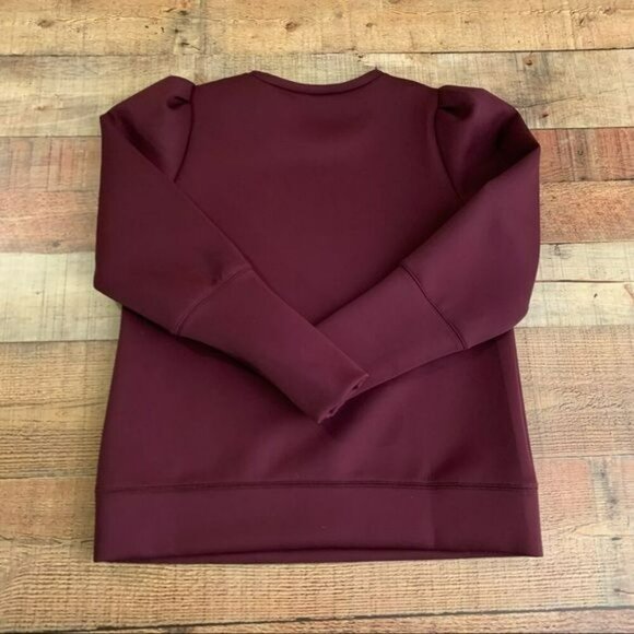 Stella and dot women's size medium puff shoulder long sleeve crew neck blouse - Picture 4 of 6